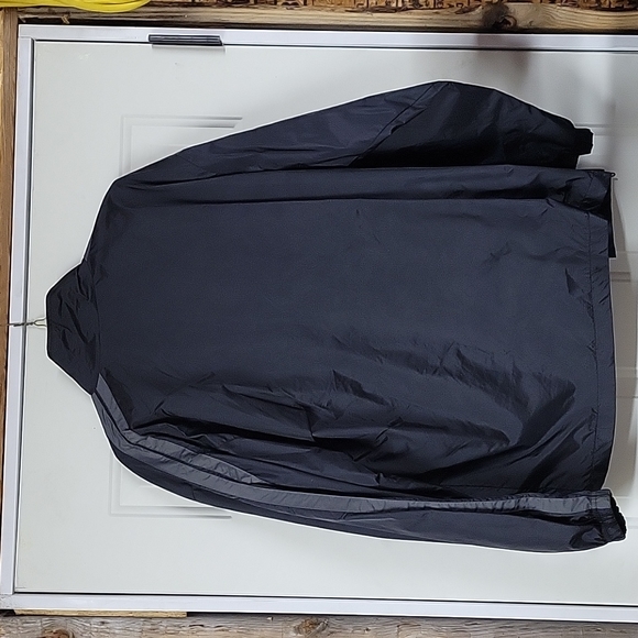 Athletic Works Men's Windbreaker Jacket Size M (38/40) Black w/Gray Stripe - Picture 6 of 6